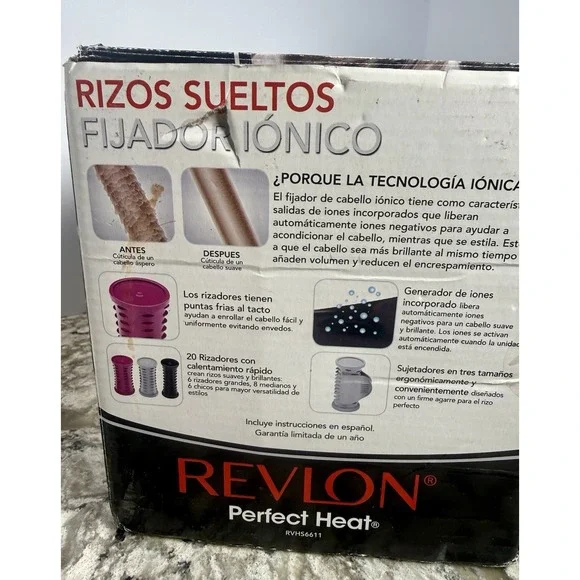 Revlon Perfect Heat Cascading Curls Ionic Hairsetter Curlers NIB - Picture 7 of 8